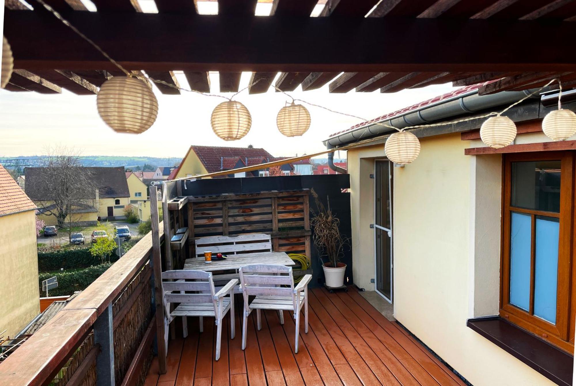 Bambus, Jungle, Dachterrasse & Bequem Bis Zentrum Radebeul Exterior foto